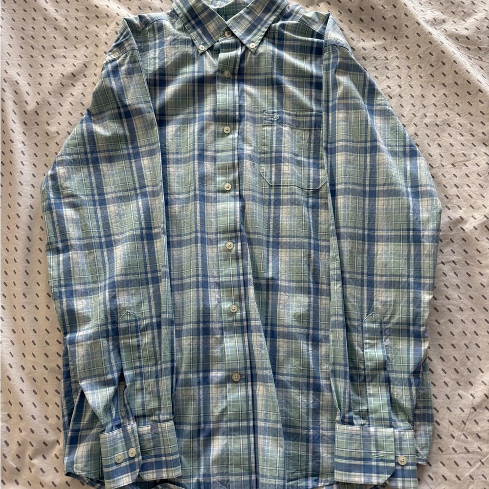 Southern Tide  Blue Plaid Shirt